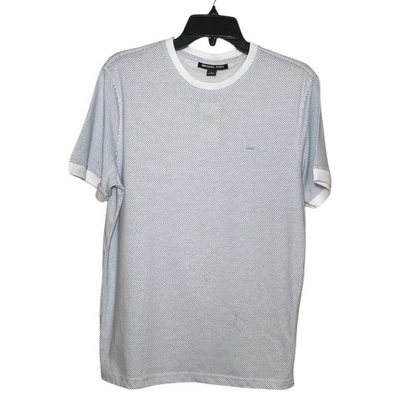 Michael Kors white with blue print T-shirt sz S - Picture 1 of 6